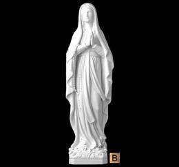 SYNTHETIC MARBLE VIRGIN OF LOURDES LEATHER FINISHED